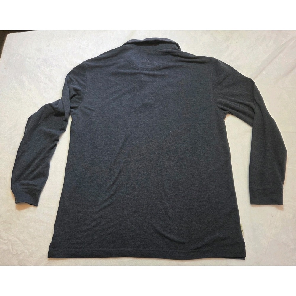 142-Duck Head 1865 Polo Men's Large Gray Long Sleeve Cotton Blend Classic Fit - Picture 2 of 8
